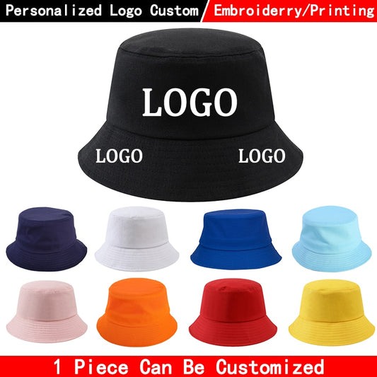 Custom Logo Design Bucket Hat Brim Kpop Panama Bob Bucket Gorros Women