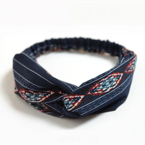 Fashion Women Girls Summer Bohemian Hair Bands Print Headbands Vintage