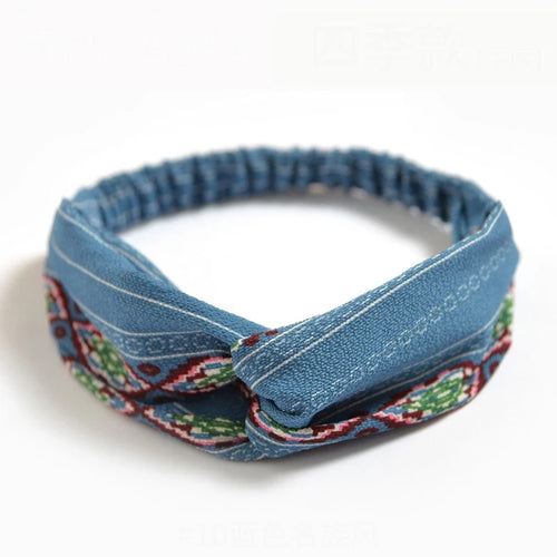 Fashion Women Girls Summer Bohemian Hair Bands Print Headbands Vintage