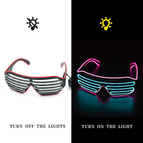 Glowing Glasses LED Gafas Luminous Bril Neon Christmas Glow Sunglasses