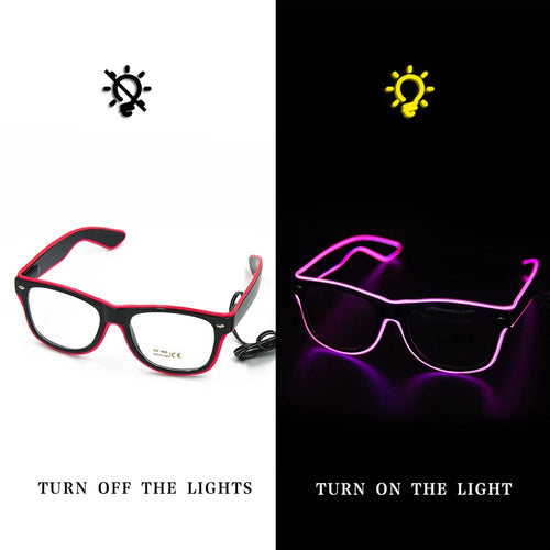 Led Glasses Neon Party Flashing Glasses EL Wire Glowing Gafas Luminous