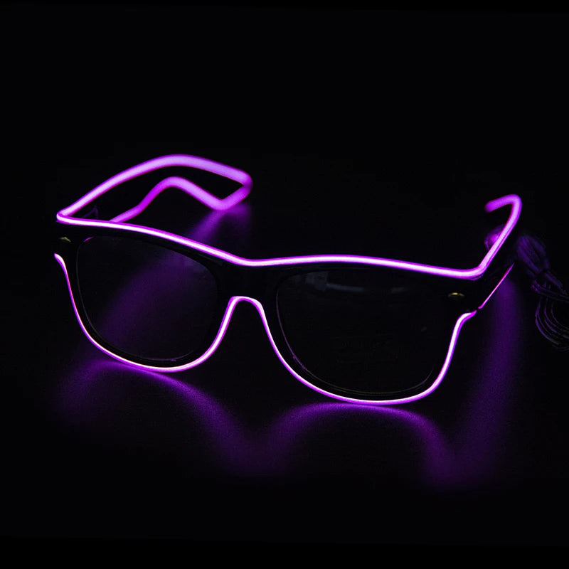 Led Glasses Neon Party Flashing Glasses EL Wire Glowing Gafas Luminous