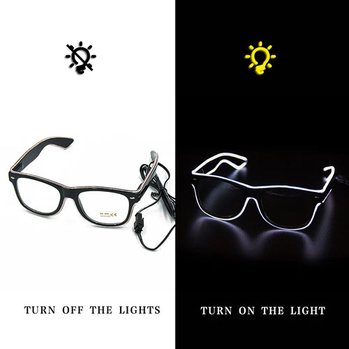 Led Glasses Neon Party Flashing Glasses EL Wire Glowing Gafas Luminous