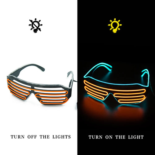 Glowing Glasses LED Gafas Luminous Bril Neon Christmas Glow Sunglasses