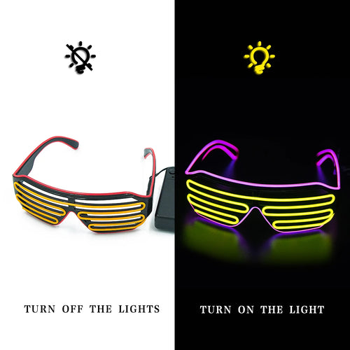 Glowing Glasses LED Gafas Luminous Bril Neon Christmas Glow Sunglasses