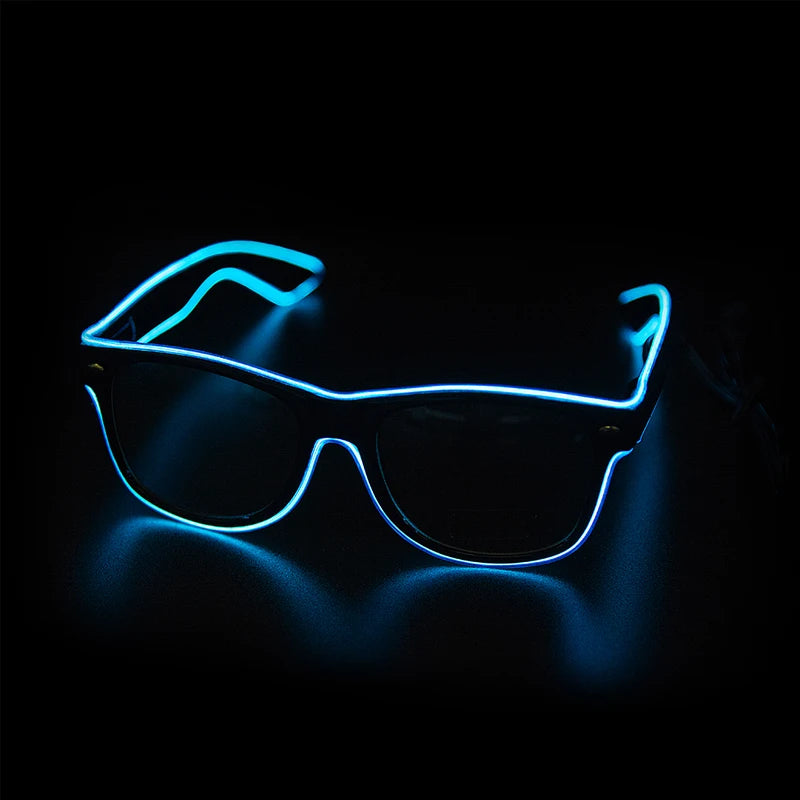 Led Glasses Neon Party Flashing Glasses EL Wire Glowing Gafas Luminous