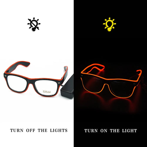 Led Glasses Neon Party Flashing Glasses EL Wire Glowing Gafas Luminous