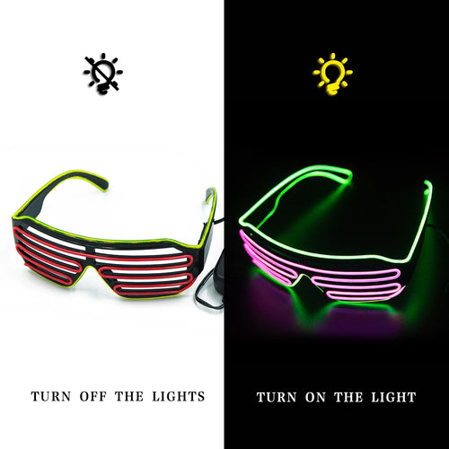 Glowing Glasses LED Gafas Luminous Bril Neon Christmas Glow Sunglasses