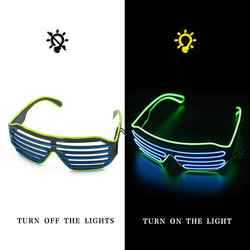 Glowing Glasses LED Gafas Luminous Bril Neon Christmas Glow Sunglasses