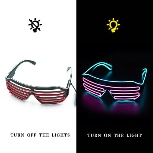 Glowing Glasses LED Gafas Luminous Bril Neon Christmas Glow Sunglasses