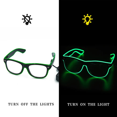 Led Glasses Neon Party Flashing Glasses EL Wire Glowing Gafas Luminous