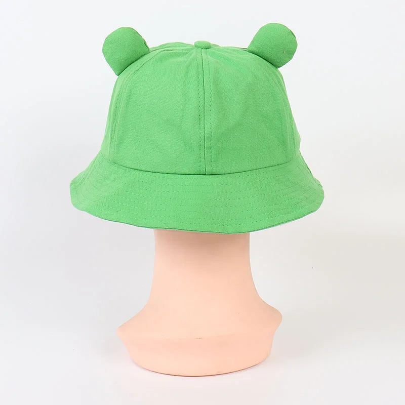 Unisex Cute Frog Style Personality Bucket Hats Fishermen Caps Outdoor